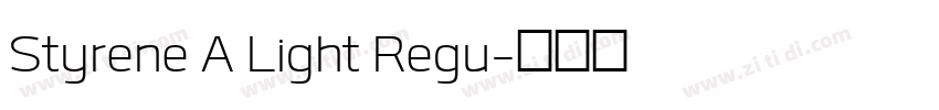 Styrene A Light Regu字体转换